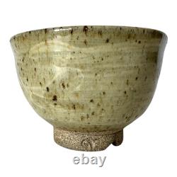 Vintage Studio Art Pottery Japanese Style Matcha Bowl (Signed, Malcolm Wright)