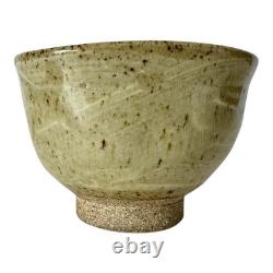 Vintage Studio Art Pottery Japanese Style Matcha Bowl (Signed, Malcolm Wright)
