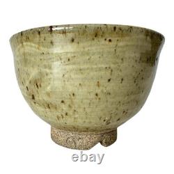 Vintage Studio Art Pottery Japanese Style Matcha Bowl (Signed, Malcolm Wright)