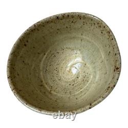 Vintage Studio Art Pottery Japanese Style Matcha Bowl (Signed, Malcolm Wright)