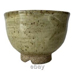 Vintage Studio Art Pottery Japanese Style Matcha Bowl (Signed, Malcolm Wright)