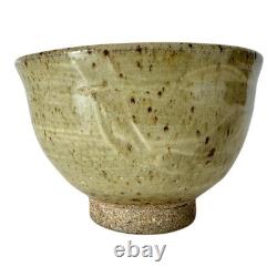 Vintage Studio Art Pottery Japanese Style Matcha Bowl (Signed, Malcolm Wright)