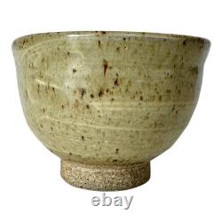 Vintage Studio Art Pottery Japanese Style Matcha Bowl (Signed, Malcolm Wright)