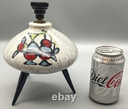 Vintage Studio Art Pottery Lamp Base Tripod Mid Century Modern Atomic 50s 60s