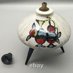 Vintage Studio Art Pottery Lamp Base Tripod Mid Century Modern Atomic 50s 60s