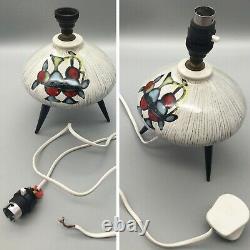 Vintage Studio Art Pottery Lamp Base Tripod Mid Century Modern Atomic 50s 60s