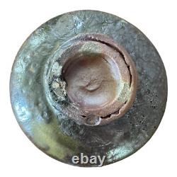 Vintage Studio Art Pottery Metallic Glaze Matcha Chawan Tea Bowl Signed