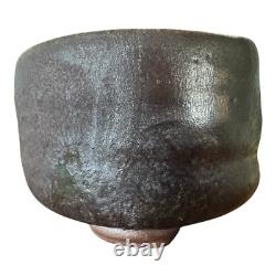 Vintage Studio Art Pottery Metallic Glaze Matcha Chawan Tea Bowl Signed