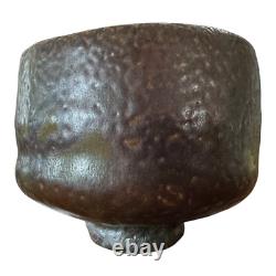 Vintage Studio Art Pottery Metallic Glaze Matcha Chawan Tea Bowl Signed