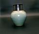 Vintage Studio Art Pottery Modern Art Deco Black Blue Gray Ceramic Vase signed