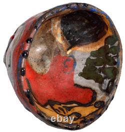 Vintage Studio Art Pottery Modernist Abstract Naive Outsider Bowl Dish
