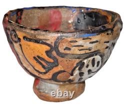 Vintage Studio Art Pottery Modernist Abstract Naive Outsider Bowl Dish