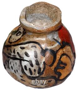 Vintage Studio Art Pottery Modernist Abstract Naive Outsider Bowl Dish