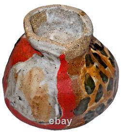 Vintage Studio Art Pottery Modernist Abstract Naive Outsider Bowl Dish
