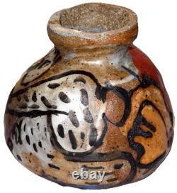 Vintage Studio Art Pottery Modernist Abstract Naive Outsider Bowl Dish