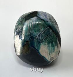 Vintage Studio Art Pottery Modernist Closed Form Vessel Toshiko Takaezu Style