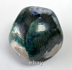 Vintage Studio Art Pottery Modernist Closed Form Vessel Toshiko Takaezu Style