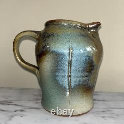 Vintage Studio Art Pottery Pitcher Hand Thrown & Decorated WOW