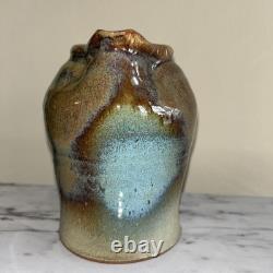 Vintage Studio Art Pottery Pitcher Hand Thrown & Decorated WOW