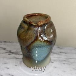 Vintage Studio Art Pottery Pitcher Hand Thrown & Decorated WOW