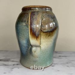 Vintage Studio Art Pottery Pitcher Hand Thrown & Decorated WOW