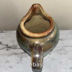 Vintage Studio Art Pottery Pitcher Hand Thrown & Decorated WOW