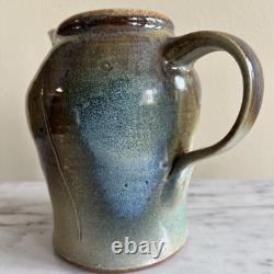 Vintage Studio Art Pottery Pitcher Hand Thrown & Decorated WOW