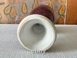 Vintage Studio Art Pottery Red Purple Glazed Chalice Cup, Signed Gerry Williams