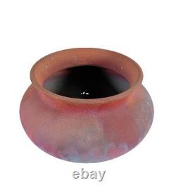 Vintage Studio Art Pottery Stoneware Raku Vase