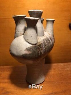 Vintage Studio Art Pottery Stoneware Weed Pot Vessel Vase Mid Century