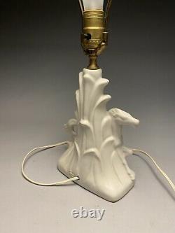 Vintage Studio Art Pottery Van Briggle Horse Lamp With Handmade Shade
