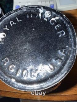 Vintage Studio Art Pottery Vase Black&Silver Crystalline Glaze Hand Thrown7.25