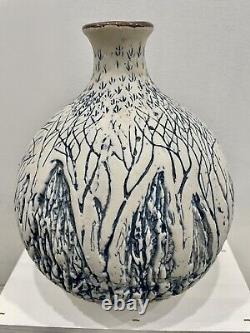Vintage Studio Art Pottery Vase Blue