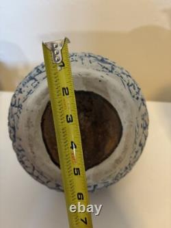 Vintage Studio Art Pottery Vase Blue- Please see Description