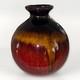 Vintage Studio Art Pottery Vase, Drip Glaze & Crackle Finish, Mid-Century Modern