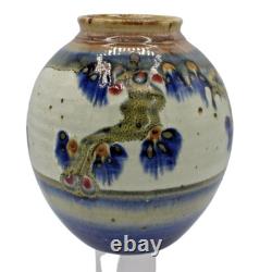 Vintage Studio Art Pottery Vase by William Crutchfield Hand Thrown Stoneware