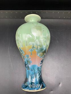 Vintage Studio Art Pottery Vase with Crystalline Glaze