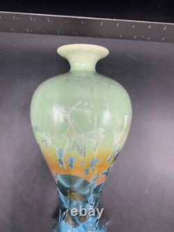 Vintage Studio Art Pottery Vase with Crystalline Glaze