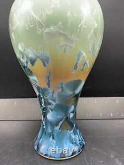 Vintage Studio Art Pottery Vase with Crystalline Glaze