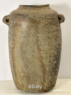 Vintage Studio Art Pottery Vessel Signed J Baylor 92 RI Coastal Brutalist Decor