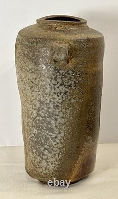 Vintage Studio Art Pottery Vessel Signed J Baylor 92 RI Coastal Brutalist Decor
