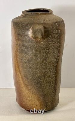 Vintage Studio Art Pottery Vessel Signed J Baylor 92 RI Coastal Brutalist Decor