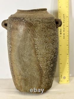 Vintage Studio Art Pottery Vessel Signed J Baylor 92 RI Coastal Brutalist Decor