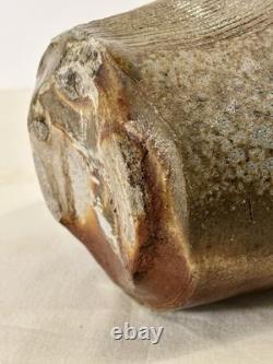 Vintage Studio Art Pottery Vessel Signed J Baylor 92 RI Coastal Brutalist Decor