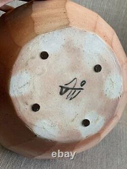 Vintage Studio Art Pottery Wood Fired Vase Urn Signed