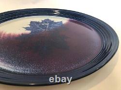 Vintage Studio Art Stoneware Huge Platter Charger, Signed, 17 1/4 D, 1 1/2 H