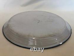 Vintage Studio Art Stoneware Huge Platter Charger, Signed, 17 1/4 D, 1 1/2 H