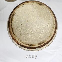 Vintage Studio Art Stoneware Pottery Signed Galloway 2 Mugs with Canister