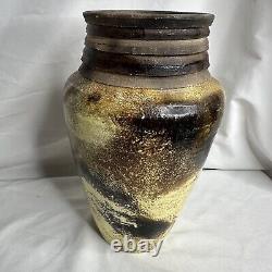 Vintage Studio Art Vase MCM Stoneware Boho Pottery Vessel VTG Vessel