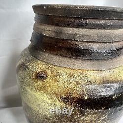 Vintage Studio Art Vase MCM Stoneware Boho Pottery Vessel VTG Vessel